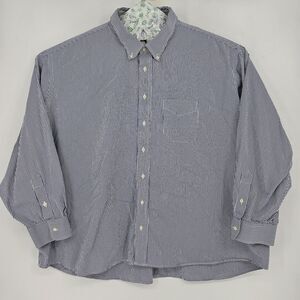 Vintage Gitman Bros Gold Shirt Mens 22 36 Button Down Multicolor Striped FLAWS